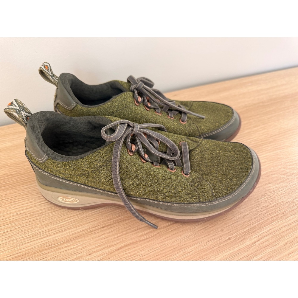 Chaco Sierra Lichen Green Wool Leather Waterproof Sneakers JCH107414 Womens 7